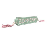 Mrs. Claus' Bakery Green Be Merry Table Sign, 14"