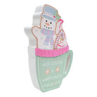 Mrs. Claus' Bakery Snowman Table Sign, 6"