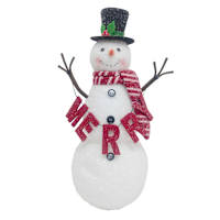 Snowman with Merry Banner, 18"