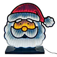 Infinite Mirror Santa Decor