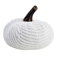 White Corduroy Pumpkin, 4"