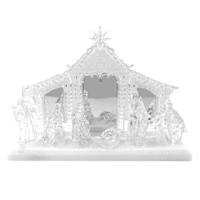 Musical LED lit Nativity Scene, 10x13"