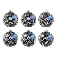 6-Count Blue Snowflake Ornaments, 3"