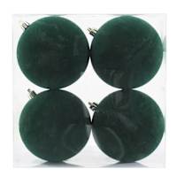 4-Count Flocking Ornaments, 3.9"