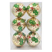 6-Count Mercury Round Ornament, 80MM