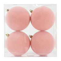 4-Count Flocking Ornaments, 3.9"