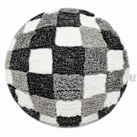 Grey Disco Ball Shaped Bath Rug, 24"