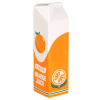Ceramic Orange Juice Carton Vase, 9.57x3