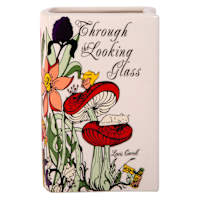 Through The Looking Glass Ceramic Book Vase, 5.25x7.75
