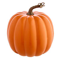 Orange Paper Mache Pumpkin, 6.7"