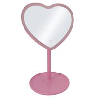 Pink Heart LED Mirror with USB