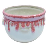 Hey Boo! White Iridescent Drip Caldron Candy Bowl