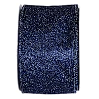 2.5" Blue Glitter Ribbon, 10yd