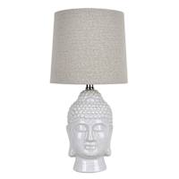 Budha Head Lamp with Shade, 18"