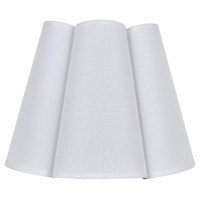White Scallop Pleat Large Lamp Shade, 16"