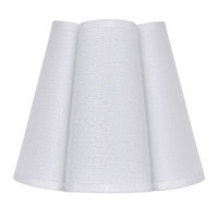 White Scallop Pleat Small Lamp Shade, 10"