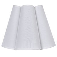 White Scallop Pleat Medium Lamp Shade, 14"