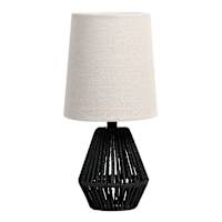 Black Rope Mini Lamp with Shade, 14"