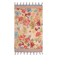Floral Ivory & Multi-Border Accent Rug, 27x45