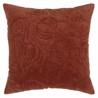2-Pack Quilted Maroon Velvet Pumpkin Throw Pillow