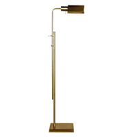 Antiq Brass Metal Adjust Task Floor Lamp with Metal Shade, 60"