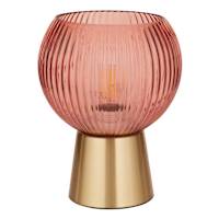 Pink Ribbed Uplight, 7.7"