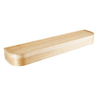 REAL SIMPLE Wooden Wall Ledge with Hidden Hooks, 24x5