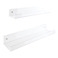 REAL SIMPLE Acrylic Wall Shelf Set, 24"/20"