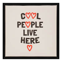 Cool People Framed Art, 8x8