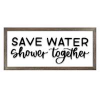 Save Water Framed Art, 5x12