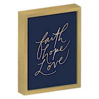 Faith Hope Love Tabletop Sign, 5x7