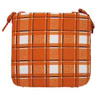 Homespun Harvest Orange Plaid Seating Chair Pad