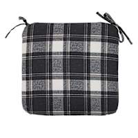 Homespun Harvest Black Plaid Seat Pad