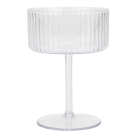 Modern Clear Stemmed Coupe Glass, 11.5oz