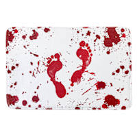 A Bloody Mess Memory Foam Bath Rug, 20x30