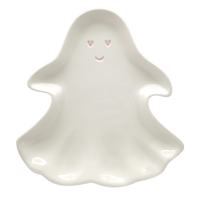 Hey Boo! Pink Ghost Ceramic Platter
