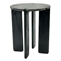 Eleanor Accent Table, Black Marble