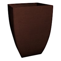 Burgundy Round & Square Planter, 14.5"