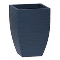 Japi Dark Blue Round Square Modern Outdoor Planter, Medium