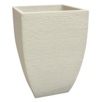 Off White Round & Square Planter, 11.8"