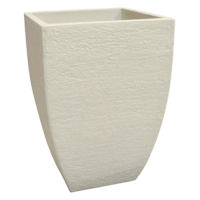Off White Round & Square Planter, 14.5"