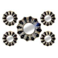 5-Piece Gold Wave Mirror Set