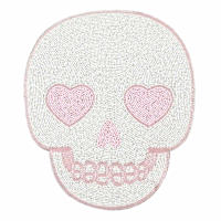 Hey Boo! Pink Fully Beaded Skull Placemat