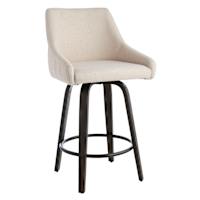 Tinsley Swivel Counter Stool, Beige