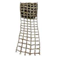 4" Brown Lattice Ribbon, 5yd