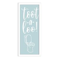 Glass Framed Toot A Loo Framed Print Wall Art, 9x21