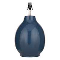 Blue Ceramic Medium Table Lamp Base, 20"