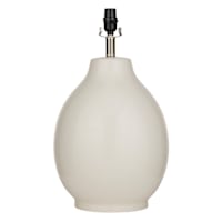 White Ceramic Medium Table Lamp Base, 20"