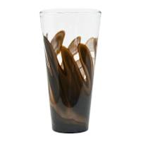 Glass Vase with Brown Spiral, 7x14