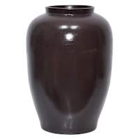 Dark Brown Ceramic Vase, 16.1"